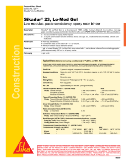 Sikadur&reg; 23, Lo-Mod Gel