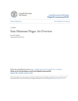 State Minimum Wages: An Overview