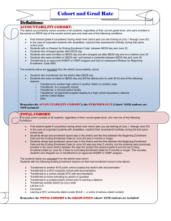 Cohort Cheat Sheet