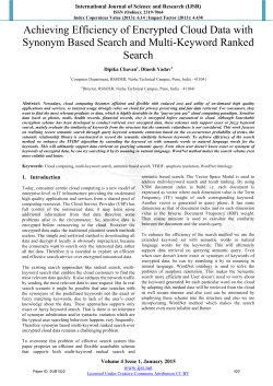 Achieving Efficiency of Encrypted Cloud Data with Synonym