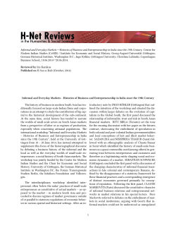 Informal and Everyday Markets &ndash; Histories of Business and - H-Net