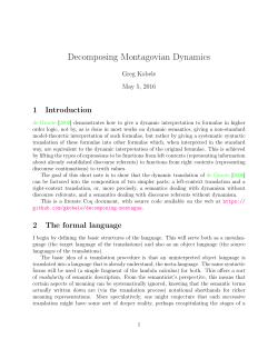 Decomposing Montagovian Dynamics