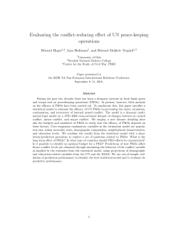Evaluating the conflict-reducing effect of UN peacekeeping operations