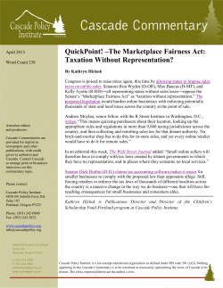 QuickPoint! –The Marketplace Fairness Act: Taxation Without
