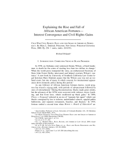 Interest Convergence and Civil Rights Gains
