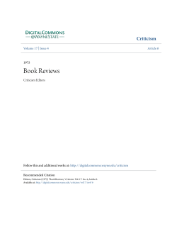 Book Reviews - Digital Commons@Wayne State University