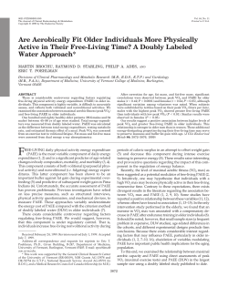 Are Aerobically Fit Older Individuals More Physically Active in Their