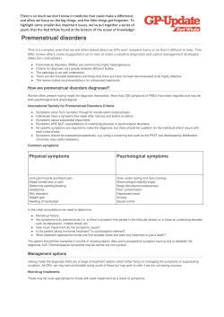 Premenstrual disorders