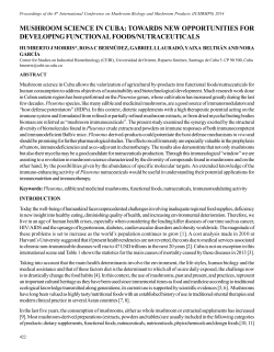 MUSHROOM SCIENCE IN CUBA: TOWARDS NEW