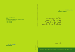 An Assessment of the Impact of Agricultural