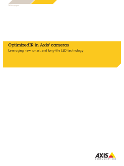 OptimizedIR in Axis` cameras