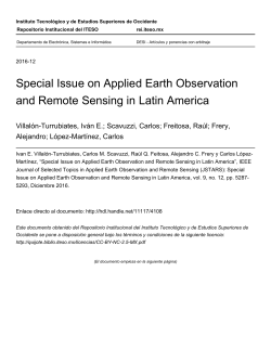 Special Issue on Applied Earth Observation and Remote