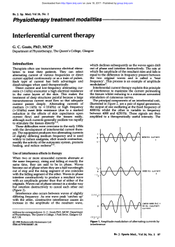 Interferential current therapy - British Journal of Sports Medicine