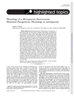 Historical Perspectives: Physiology in microgravity