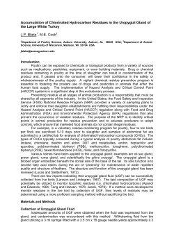 Accumulation of Chlorinated Hydrocarbon Residues in the