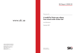 2008:30 A model for fi ssion gas release from mixed oxide nuclear fuel