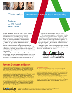 Brochure on meeting - Summit of the Americas