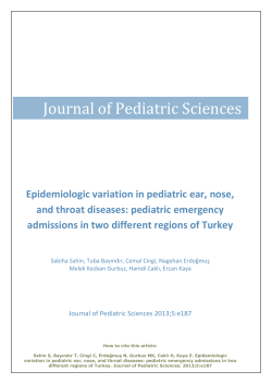 E187 - Journal of Pediatric Sciences