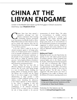 FEATURE: China at the Libyan Endgame
