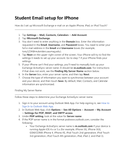 Student Email setup for IPhone