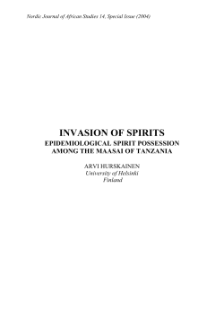 invasion of spirits - Nordic Journal of African Studies
