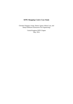 SFPE Shopping Centre Case Study