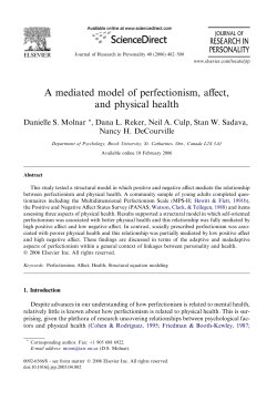A mediated model of perfectionism, affect, and physical health
