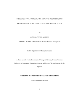 STRIKE AS A TOOL FOR RESOLVING EMPLOYEE