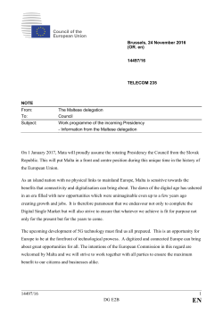 14497/16 1 DG E2B On 1 January 2017, Mata will proudly assume