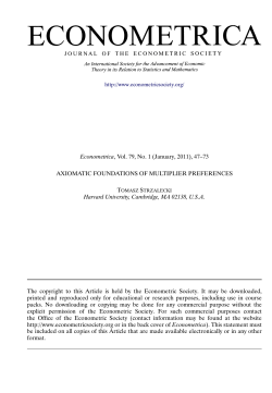 Axiomatic Foundations of Multiplier Preferences