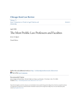 The Most Prolific Law Professors and Faculties