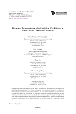 Document Representation with Statistical Word Senses in Cross