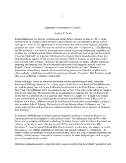 Hellmann`s Mayonnaise: A History PDF