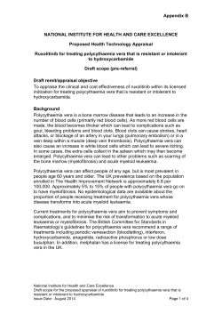 (after hydroxycarbamide) [ID734]: draft scope for consultation