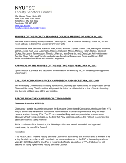 minutes of the faculty senators council meeting of march 14