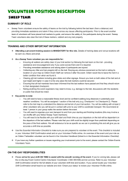 Sweep Team - Oxfam Trailwalker