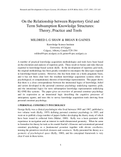 On the Relationship between Repertory Grid and Term Subsumption