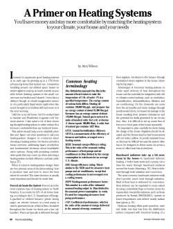 A Primer on Heating Systems