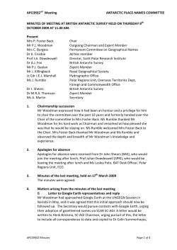 apc meeting 08/10/09 - British Antarctic Survey