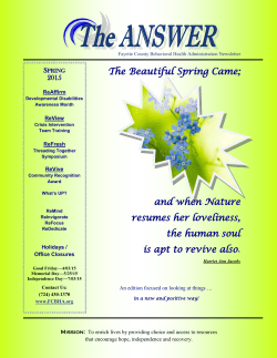 Spring - Fayette County Behavioral Health Administration