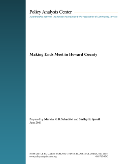 Making Ends Meet in Howard County