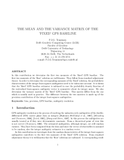 the mean and the variance matrix of the `fixed` gps baseline