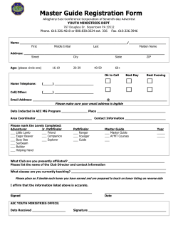 Master Guide Registration Form