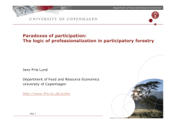 Paradoxes of participation: The logic of professionalization in