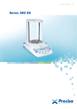 Brochure  - Precisa Gravimetrics AG