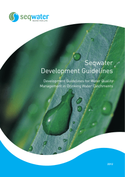 Seqwater Development Guidelines: Development Guidelines for