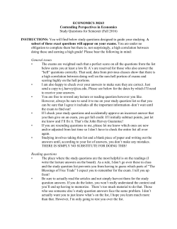 ECONOMICS 30243 Contending Perspectives in Economics Study