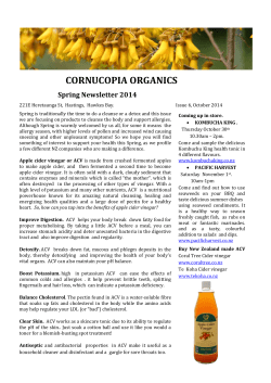Spring Newsletter - Cornucopia Organics