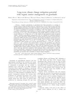 Long-term climate change mitigation potential with organic matter