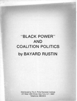 Black Power and Coalition Politics, September 1966